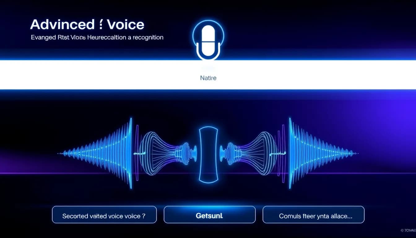 Futuristic interface showing advanced voice recognition