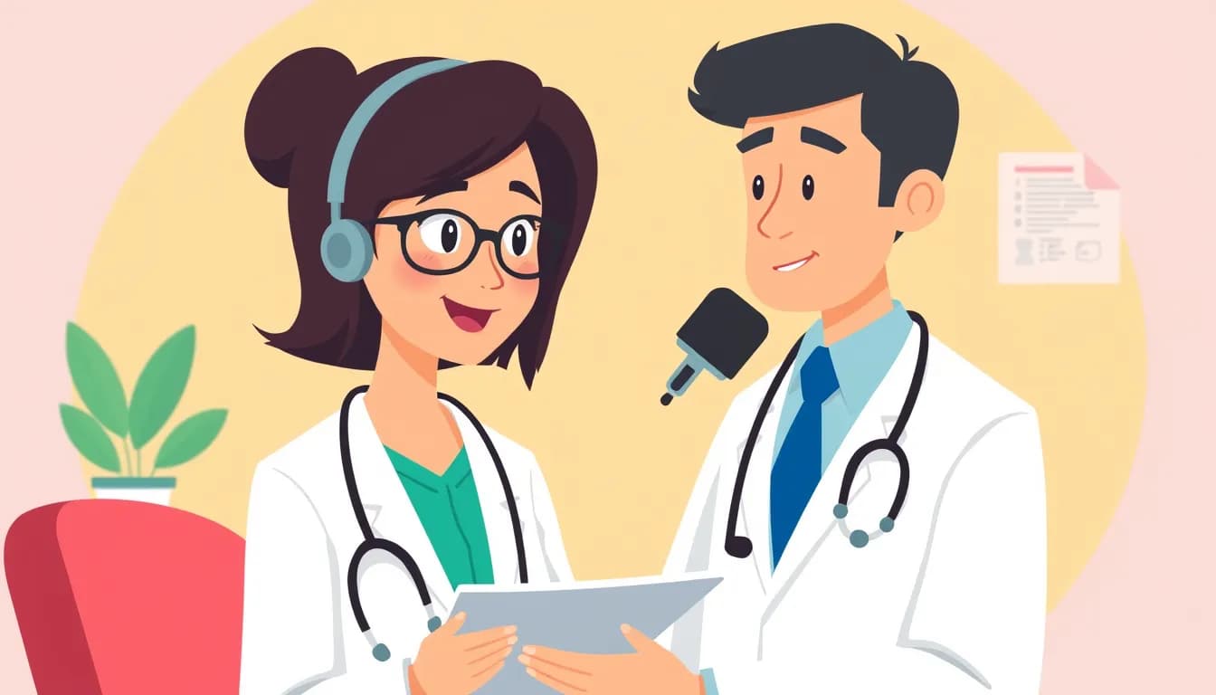 Doctor using voice input while maintaining eye contact with patient