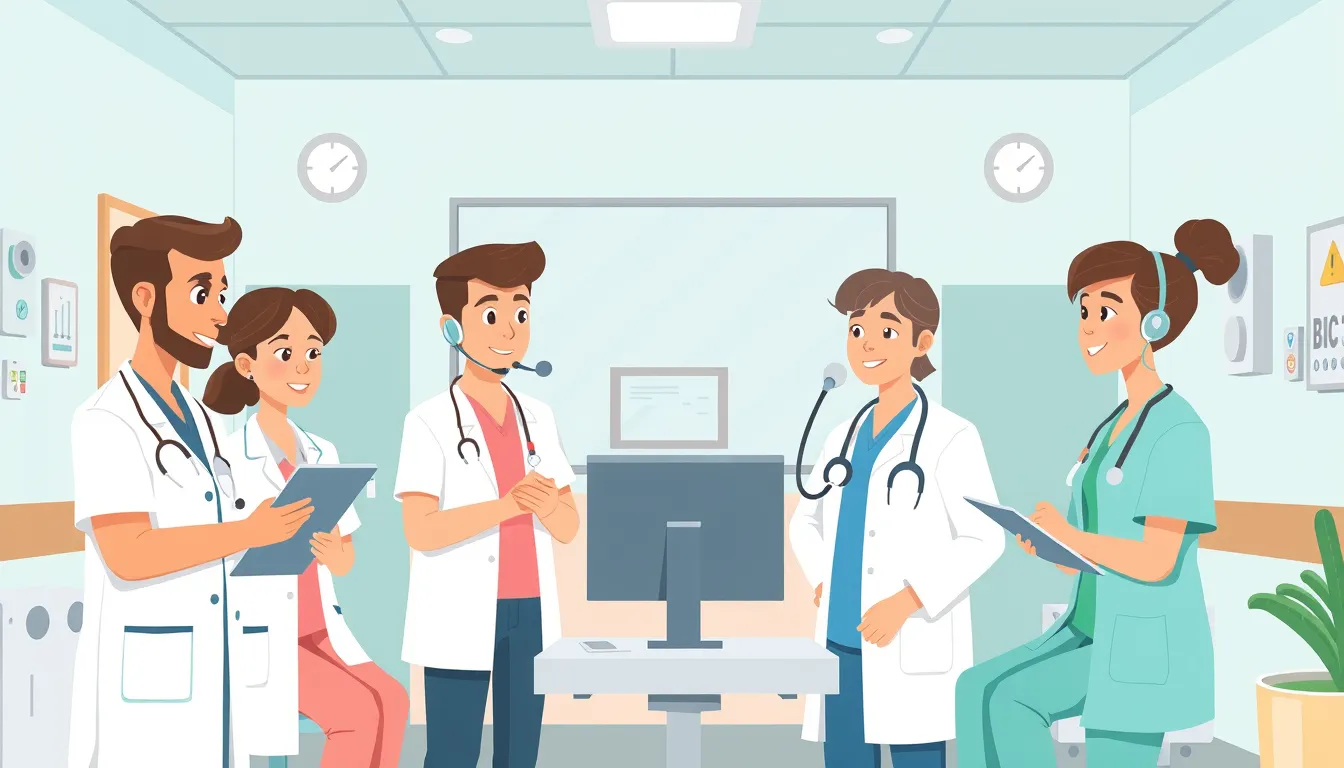 Healthcare team using voice technology