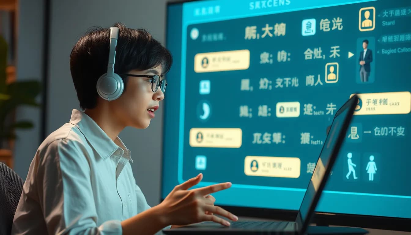 Language learning through voice recognition technology