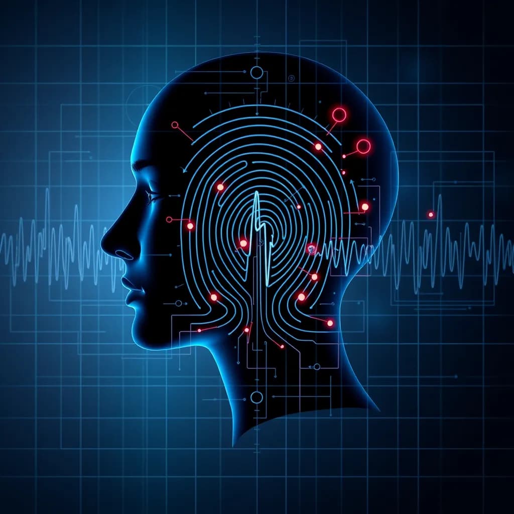 Visual representation of a unique voice signature pattern