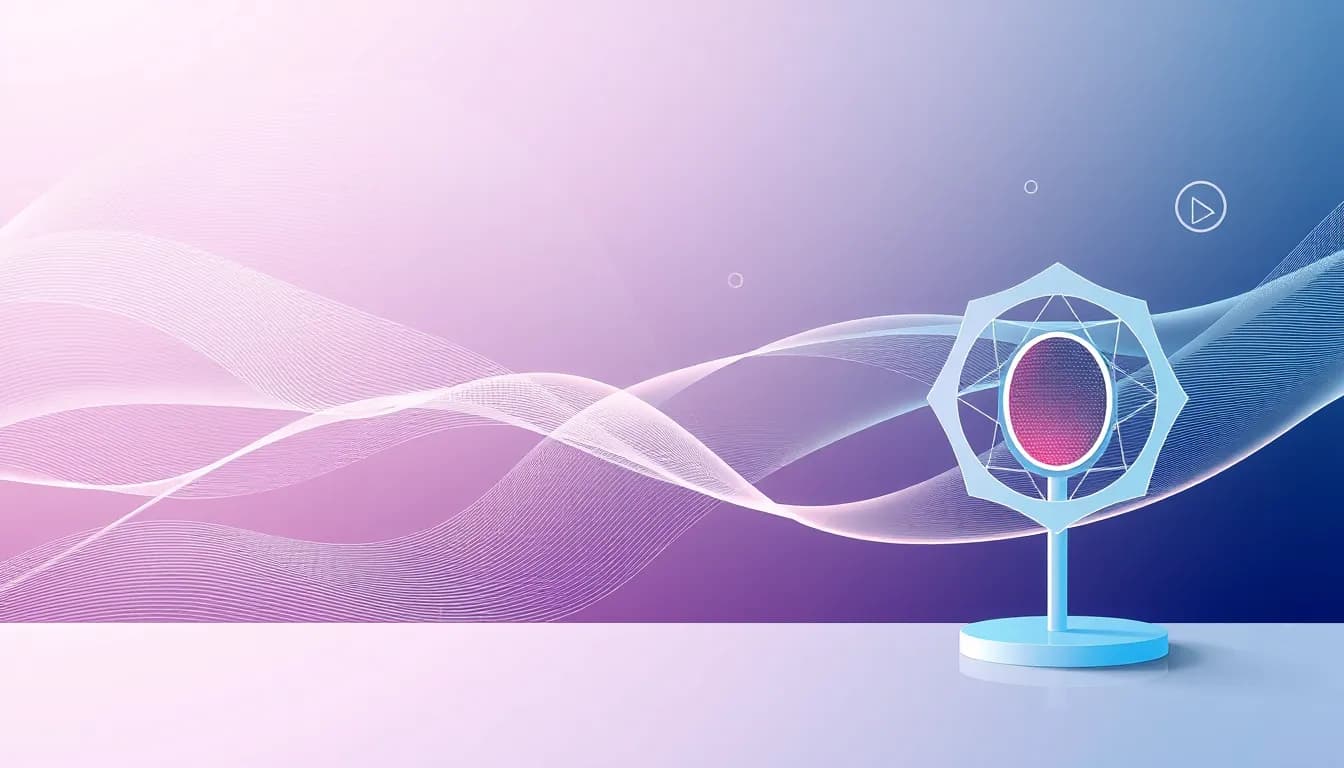 Abstract representation of voice control technology