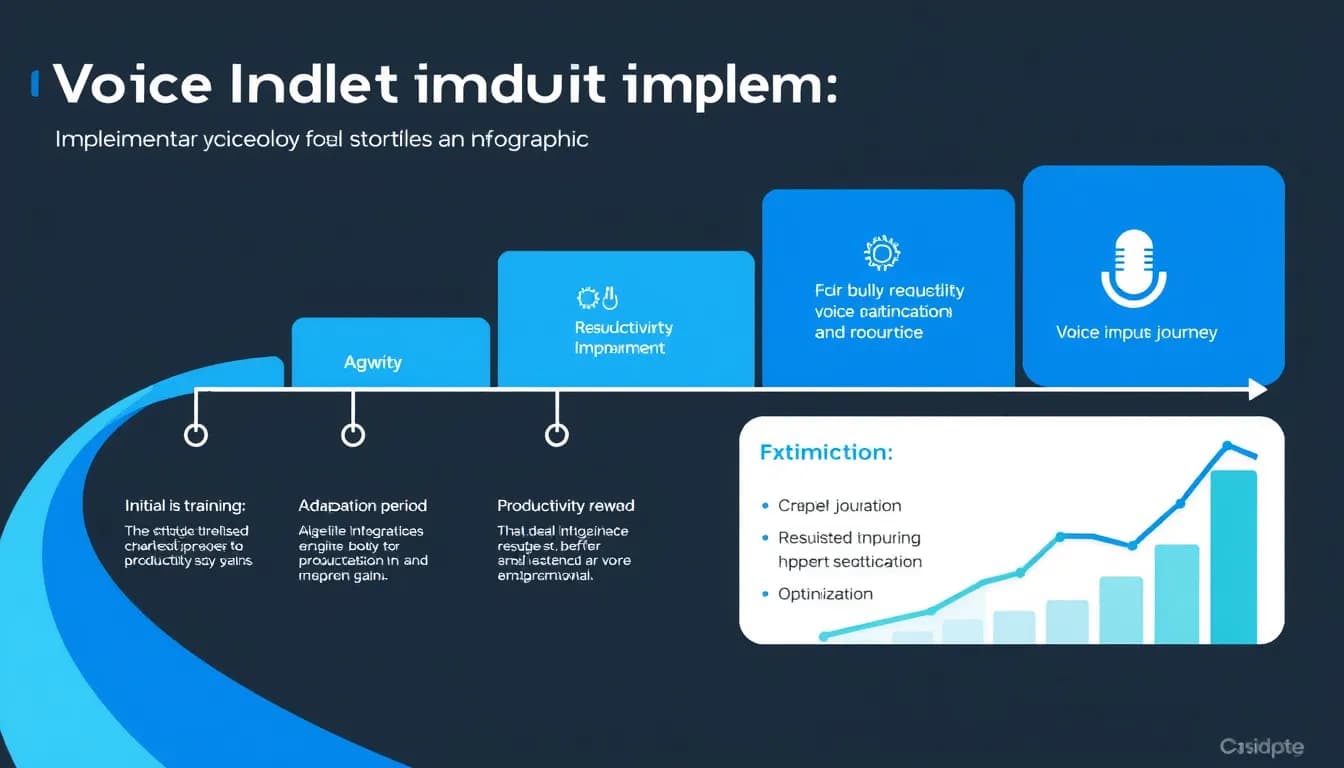 Timeline showing voice input implementation and productivity progression