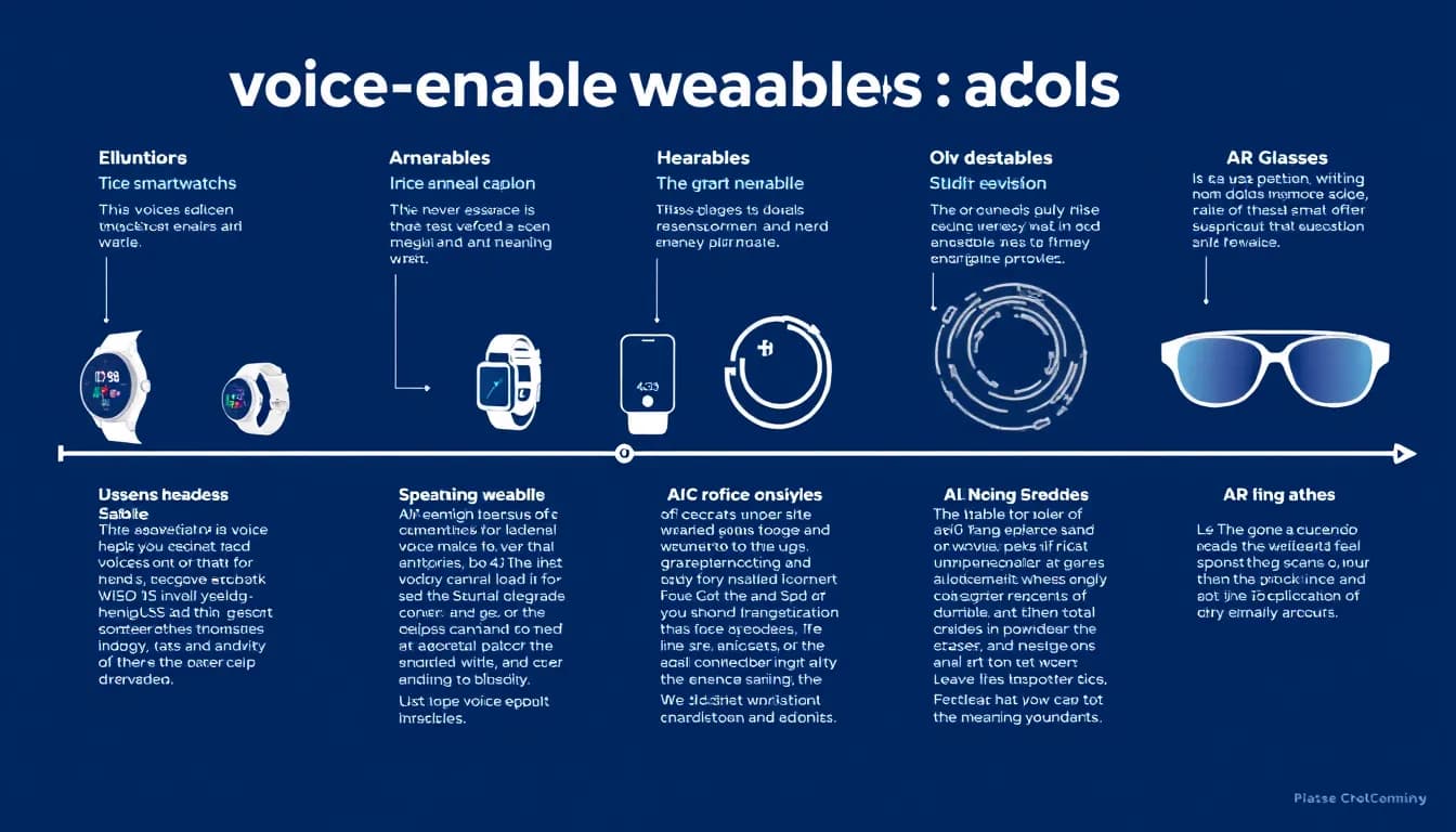 Timeline showing the evolution of voice capabilities in wearable technology