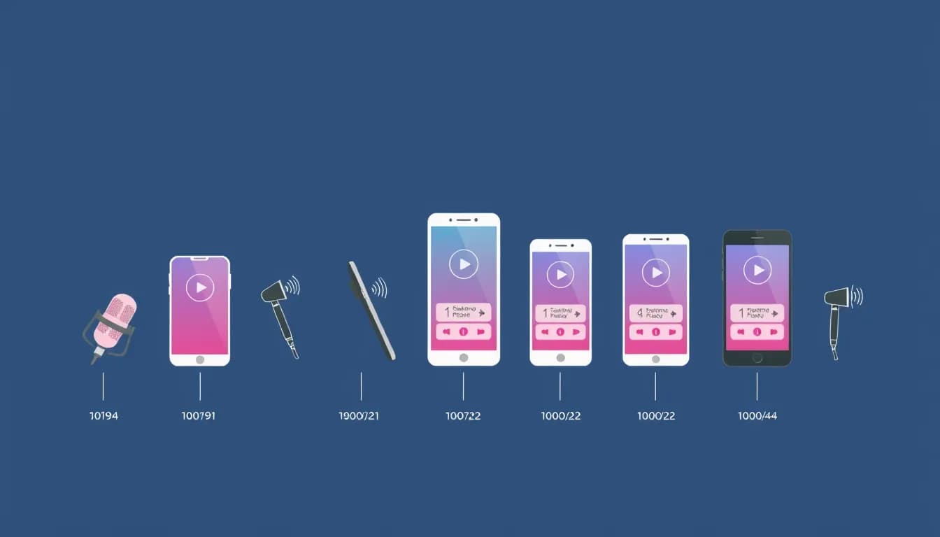 Evolution of voice input on mobile devices illustrated through different generations of smartphones