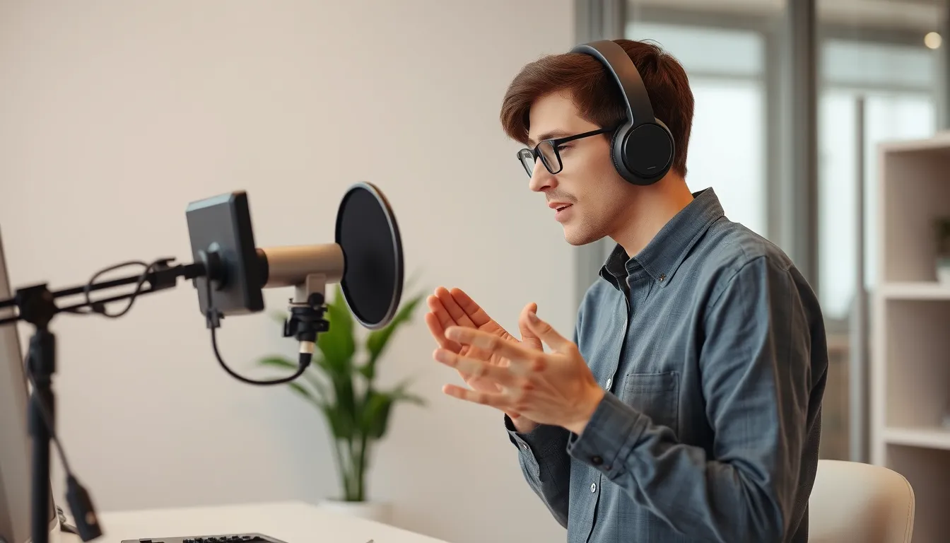 Person practicing voice dictation basics