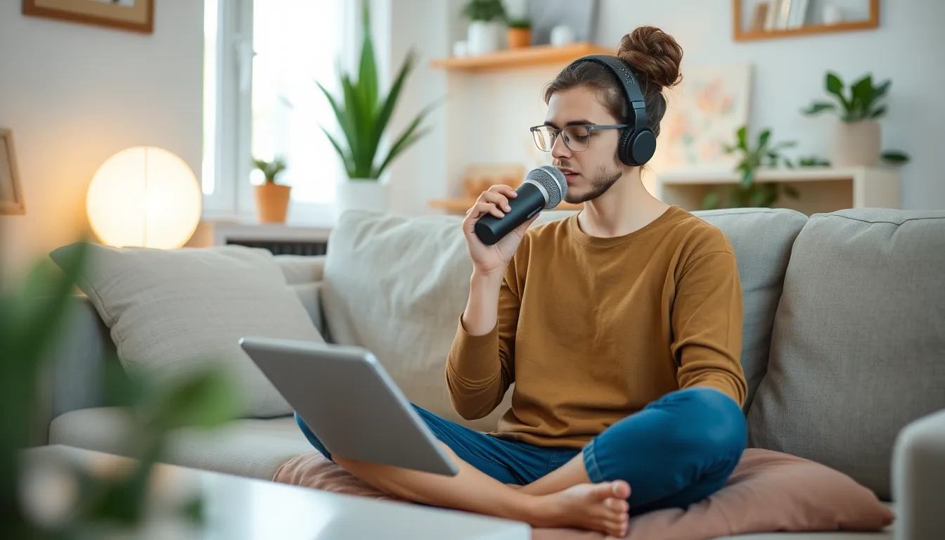 Person using voice input for self-reflection